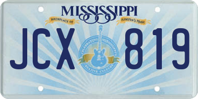 MS license plate JCX819