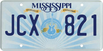 MS license plate JCX821