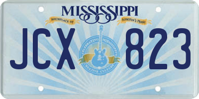 MS license plate JCX823