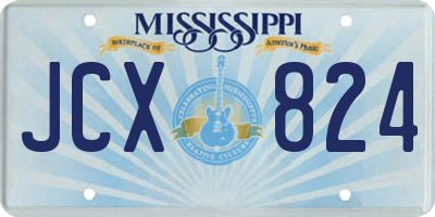 MS license plate JCX824