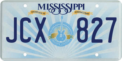 MS license plate JCX827