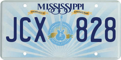 MS license plate JCX828