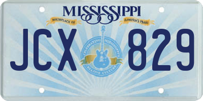 MS license plate JCX829