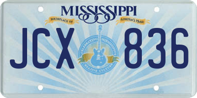 MS license plate JCX836