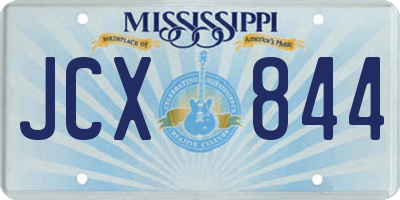MS license plate JCX844