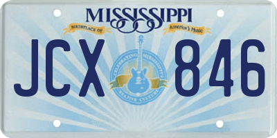 MS license plate JCX846