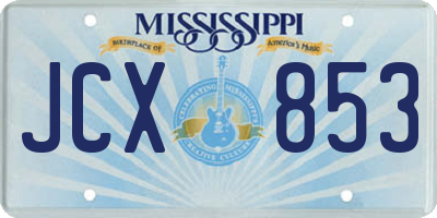MS license plate JCX853