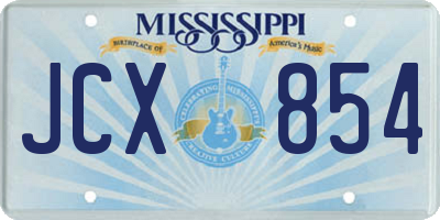 MS license plate JCX854