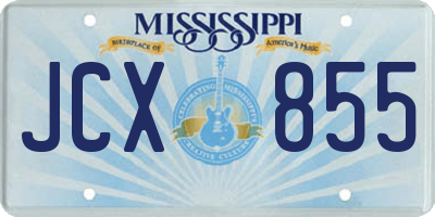MS license plate JCX855