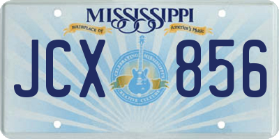 MS license plate JCX856
