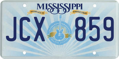 MS license plate JCX859