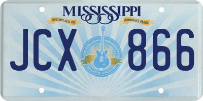 MS license plate JCX866