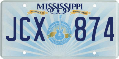 MS license plate JCX874