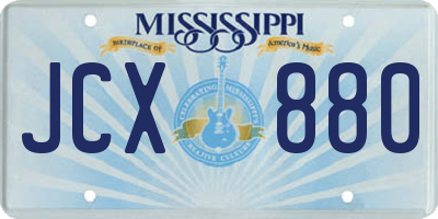 MS license plate JCX880