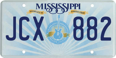 MS license plate JCX882