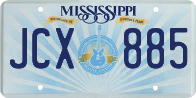 MS license plate JCX885