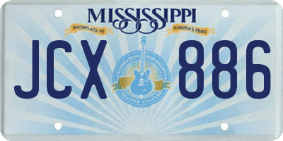 MS license plate JCX886
