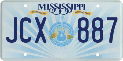 MS license plate JCX887