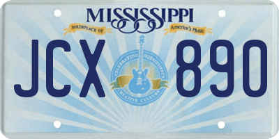 MS license plate JCX890