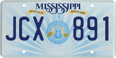 MS license plate JCX891