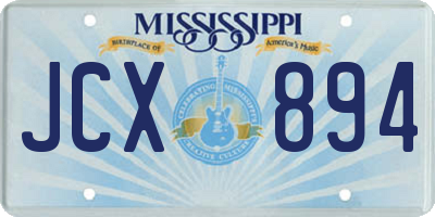 MS license plate JCX894