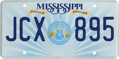 MS license plate JCX895