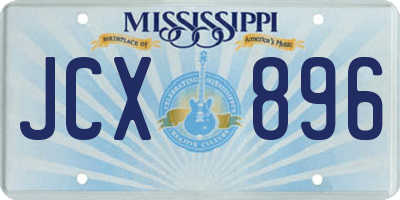 MS license plate JCX896