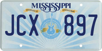 MS license plate JCX897