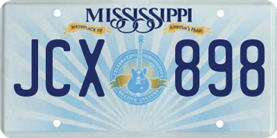 MS license plate JCX898