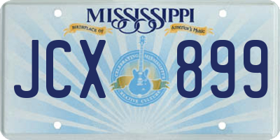 MS license plate JCX899