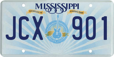 MS license plate JCX901