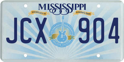 MS license plate JCX904