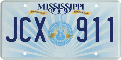 MS license plate JCX911