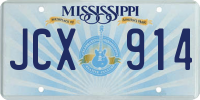 MS license plate JCX914