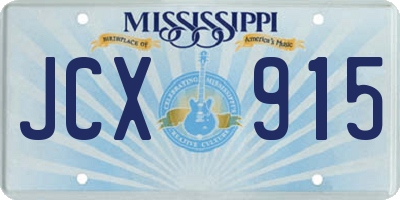MS license plate JCX915