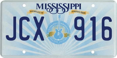 MS license plate JCX916