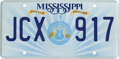 MS license plate JCX917