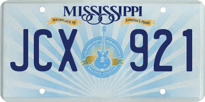 MS license plate JCX921