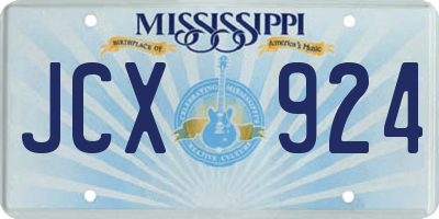 MS license plate JCX924
