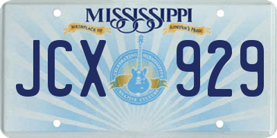 MS license plate JCX929
