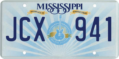 MS license plate JCX941