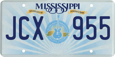 MS license plate JCX955