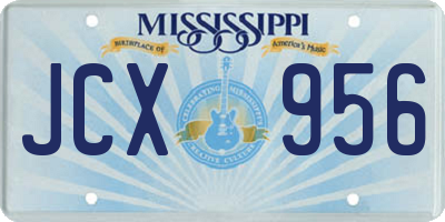 MS license plate JCX956