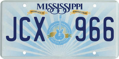 MS license plate JCX966