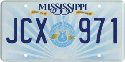 MS license plate JCX971