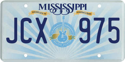 MS license plate JCX975