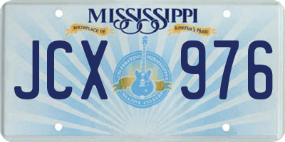 MS license plate JCX976