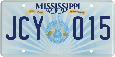 MS license plate JCY015