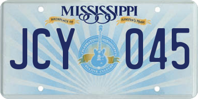 MS license plate JCY045