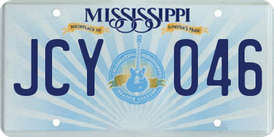 MS license plate JCY046